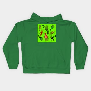 Afro Comb - Green Kids Hoodie